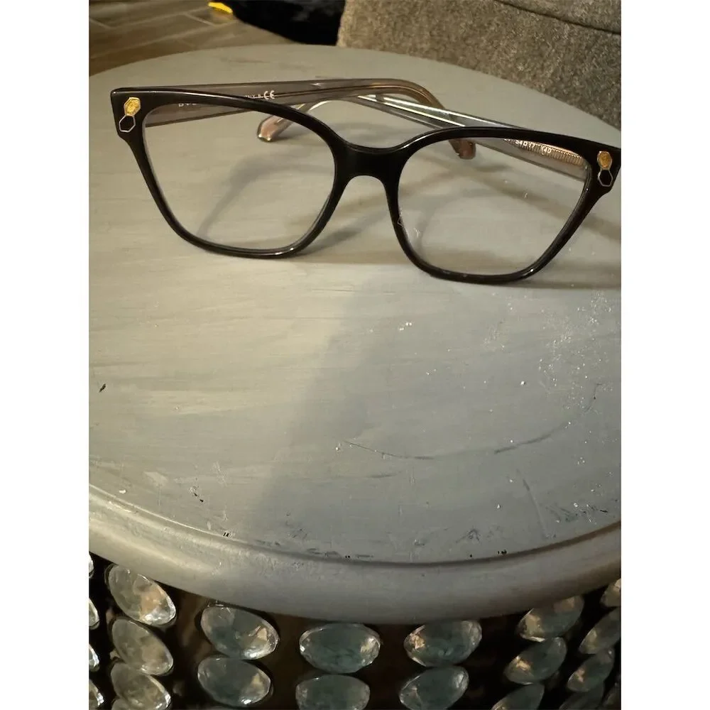 Authentic BVLGARI  4163 501 54mm Black Gold Eyeglasses prescription lenses